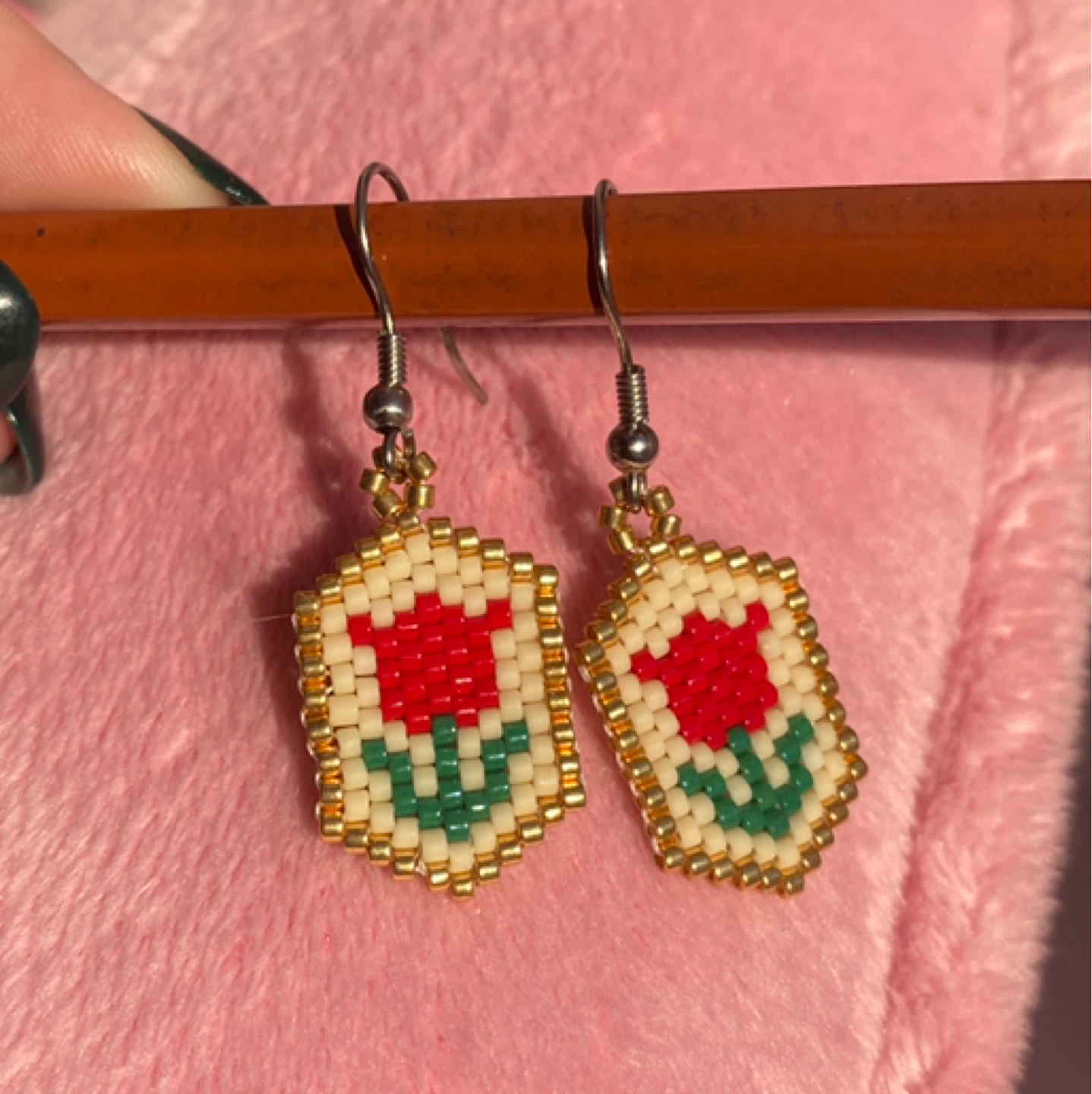 Handmade Tulip Flower Earrings