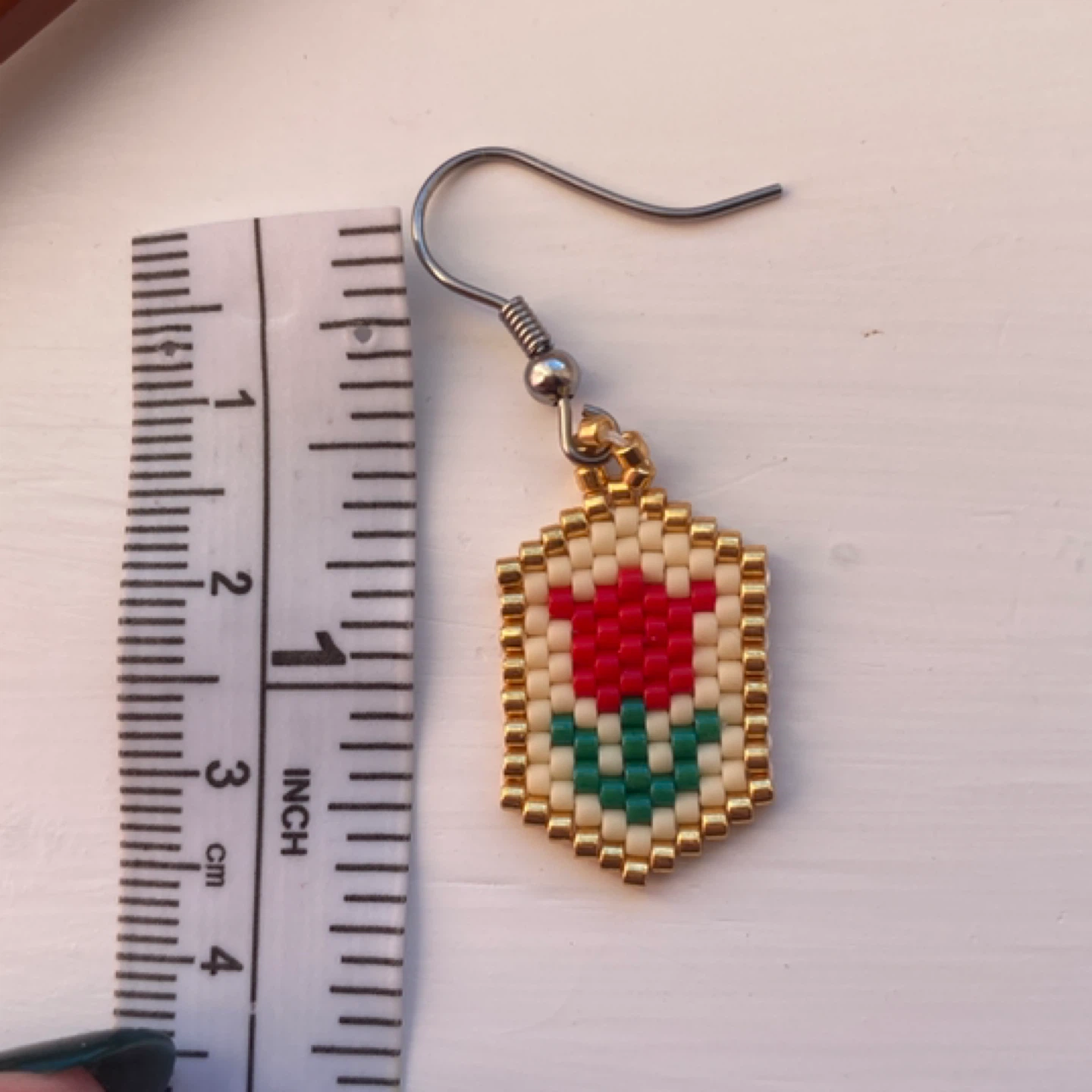 Handmade Tulip Flower Earrings - photo 3