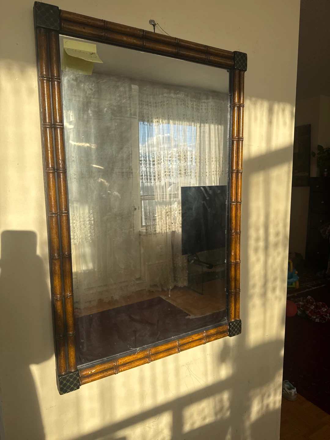 Bamboo Framed Wall Mirror