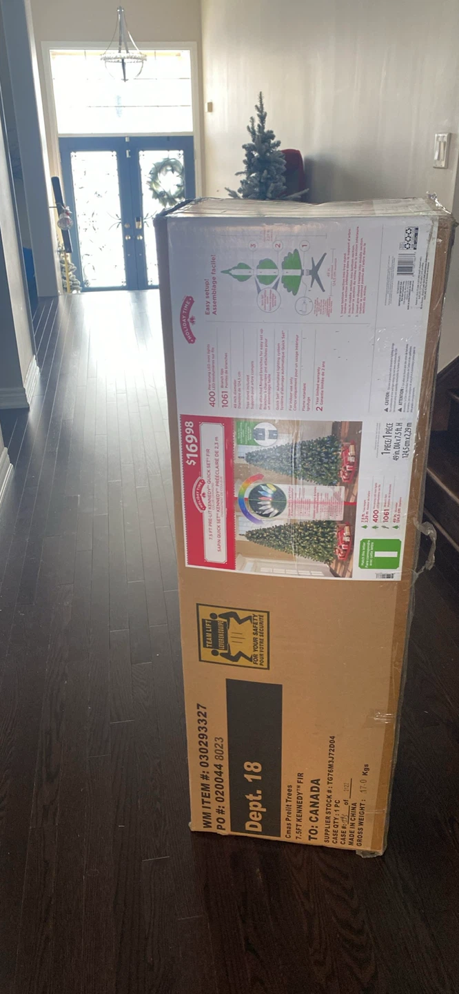 Holiday Time 7.5ft Pre-Lit Kennedy Quick Set Fir - photo 2