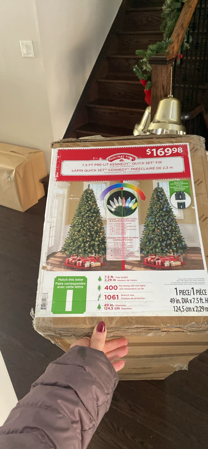 Holiday Time 7.5ft Pre-Lit Kennedy Quick Set Fir