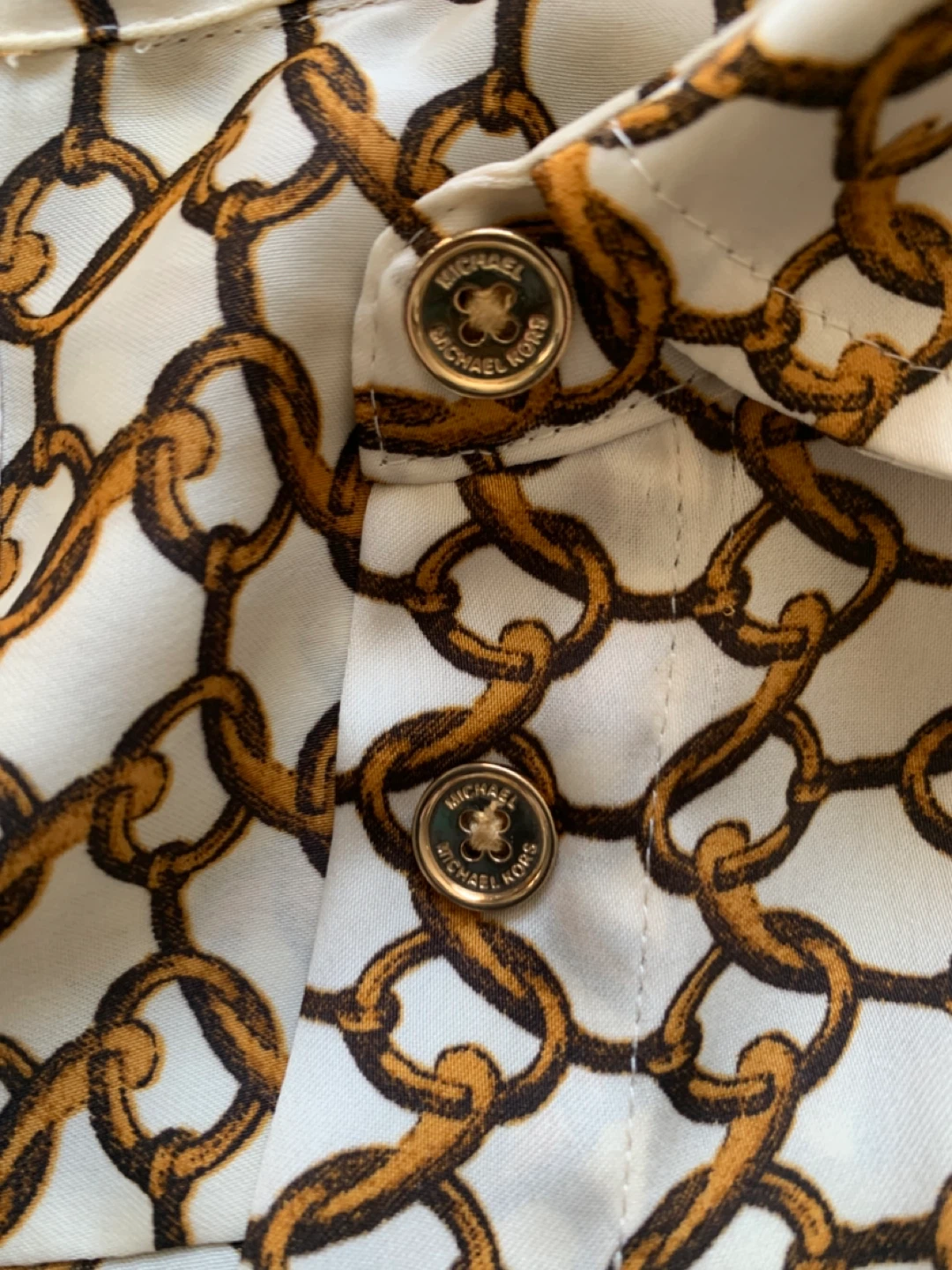 Michael Kors Chain Print Blouse - Size S - photo 4