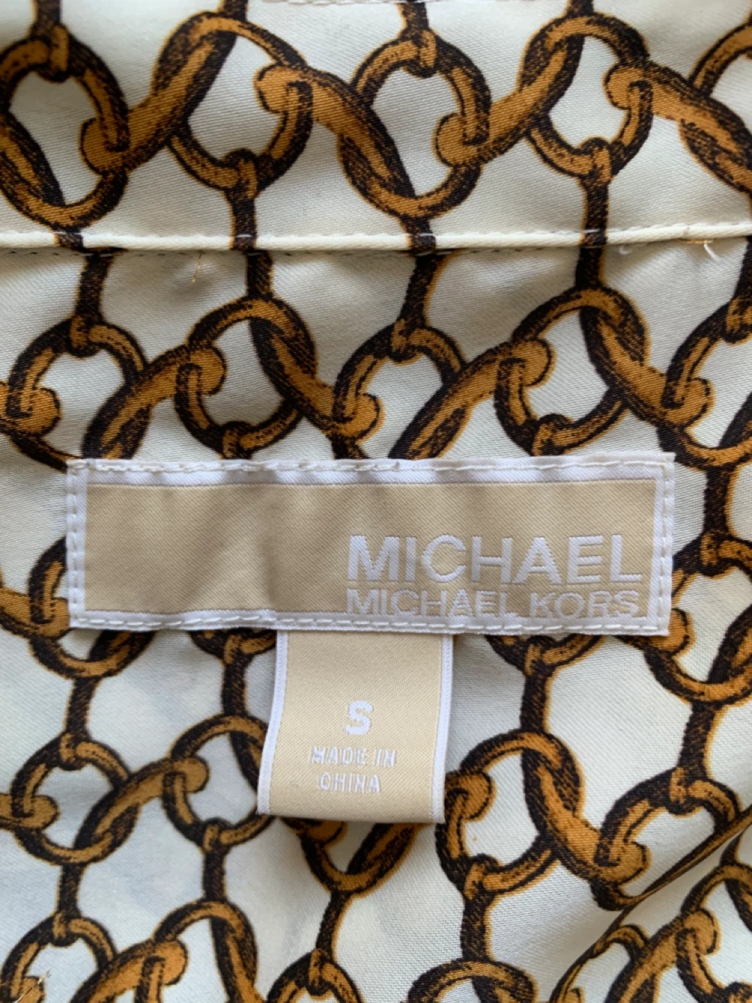 Michael Kors Chain Print Blouse - Size S - photo 3