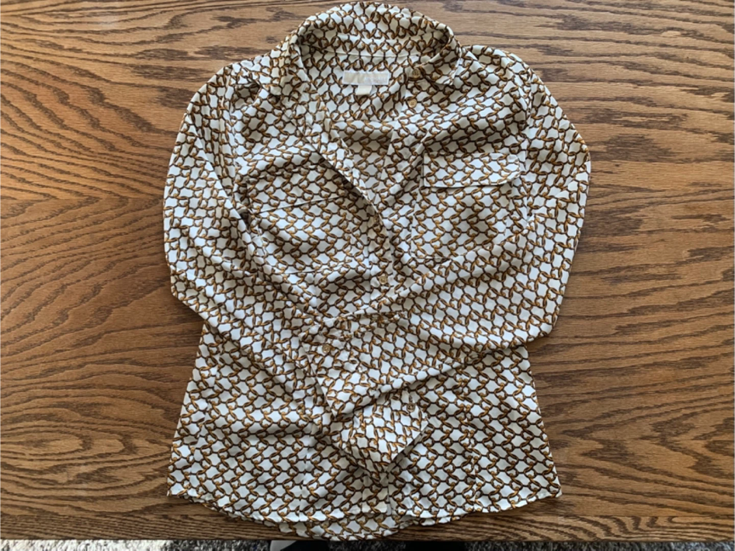 Michael Kors Chain Print Blouse - Size S