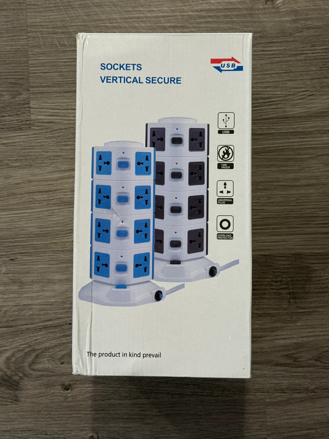 Sockets Vertical USB Tower Power Bar