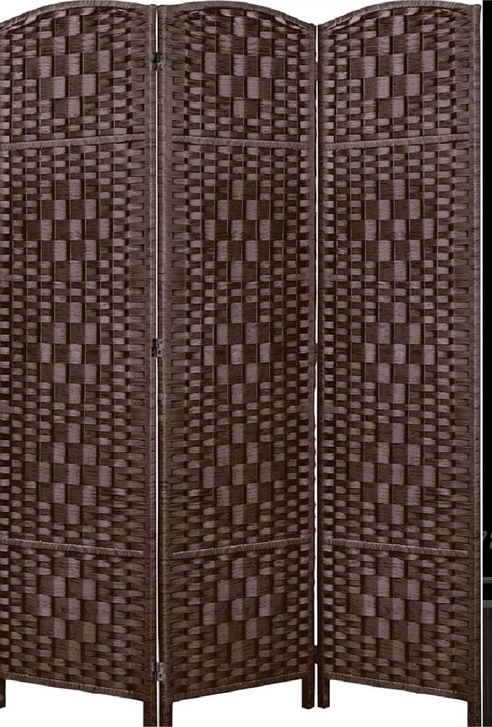 New 6Ft, 3 Panels Room Divider, Brown