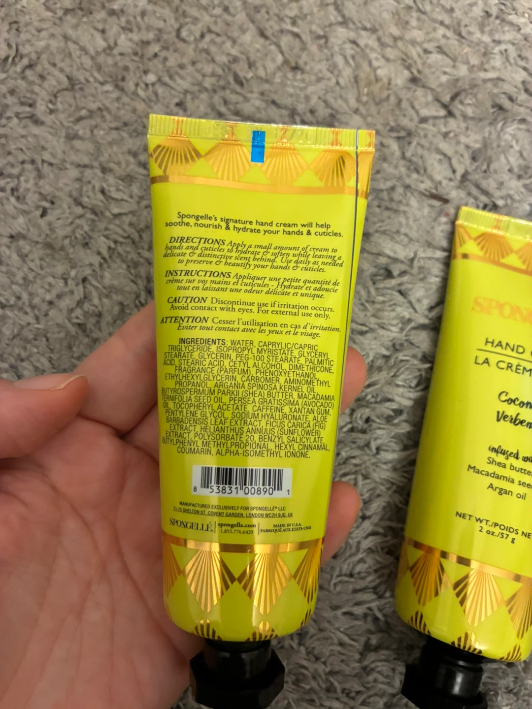 Spongelle Coconut Verbena Hand Cream 2 oz - photo 2