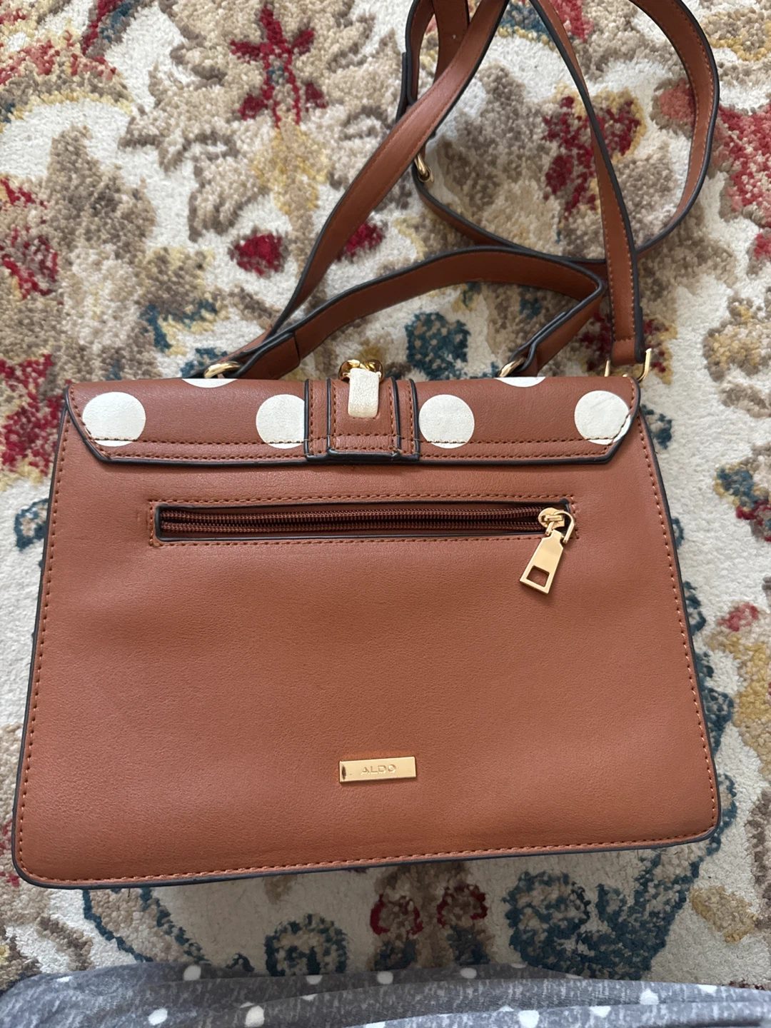 Aldo Brown & White Polka Dot Crossbody Bag - photo 2