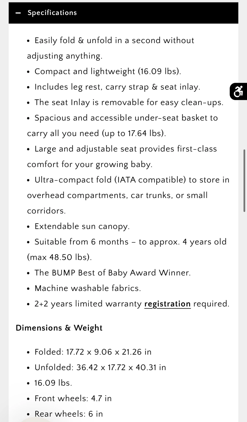 Bugaboo Butterfly Lightweight Stroller - Black - photo 3