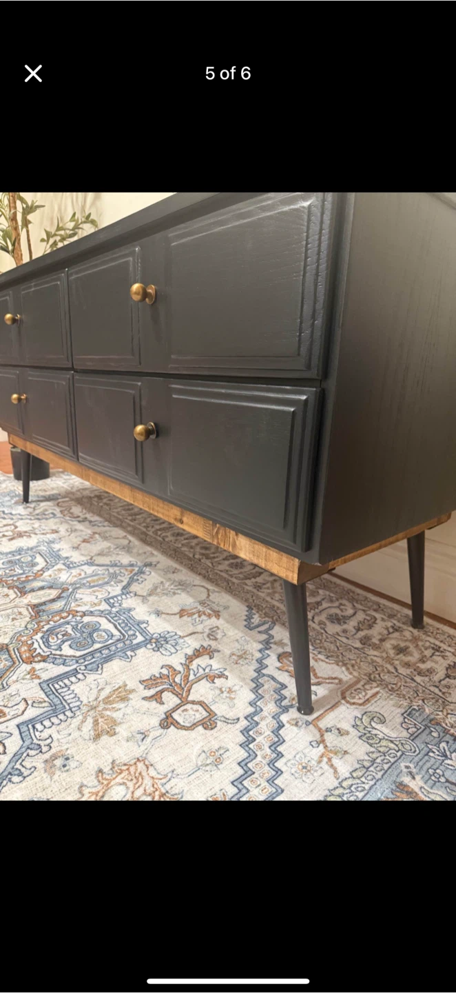 Black Dresser with Gold Hardware - photo 3