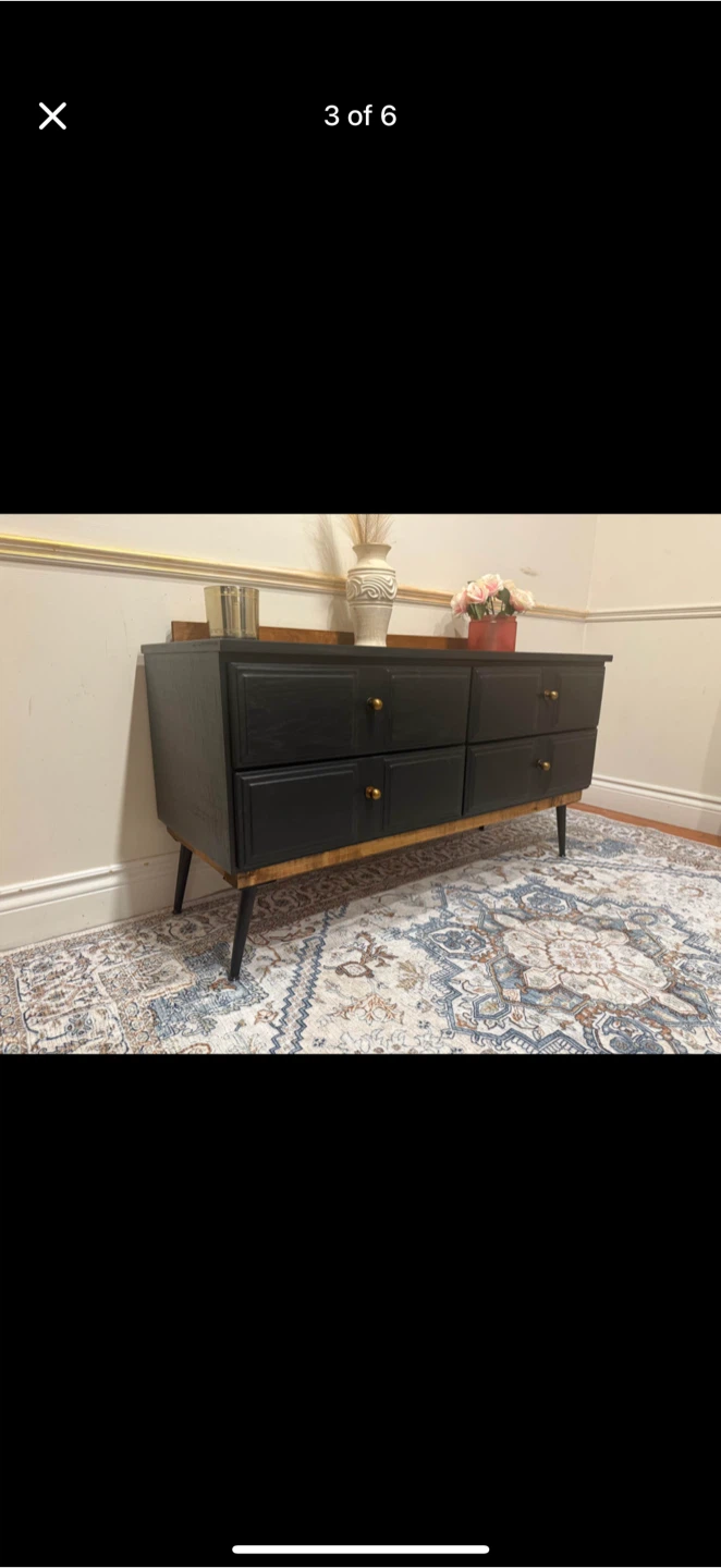 Black Dresser with Gold Hardware - photo 2