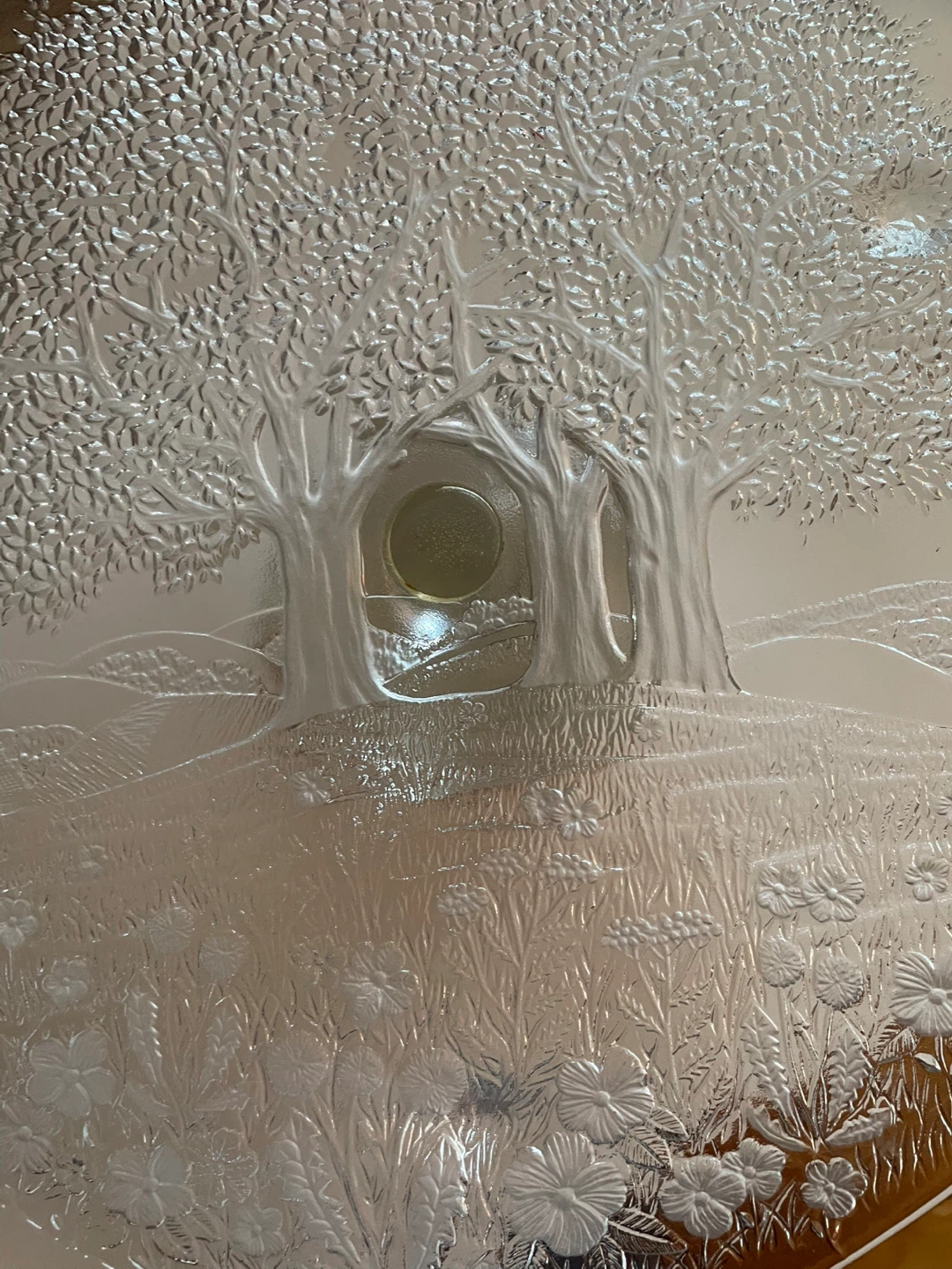 Glass Cake Stand with Tree Design - photo 3