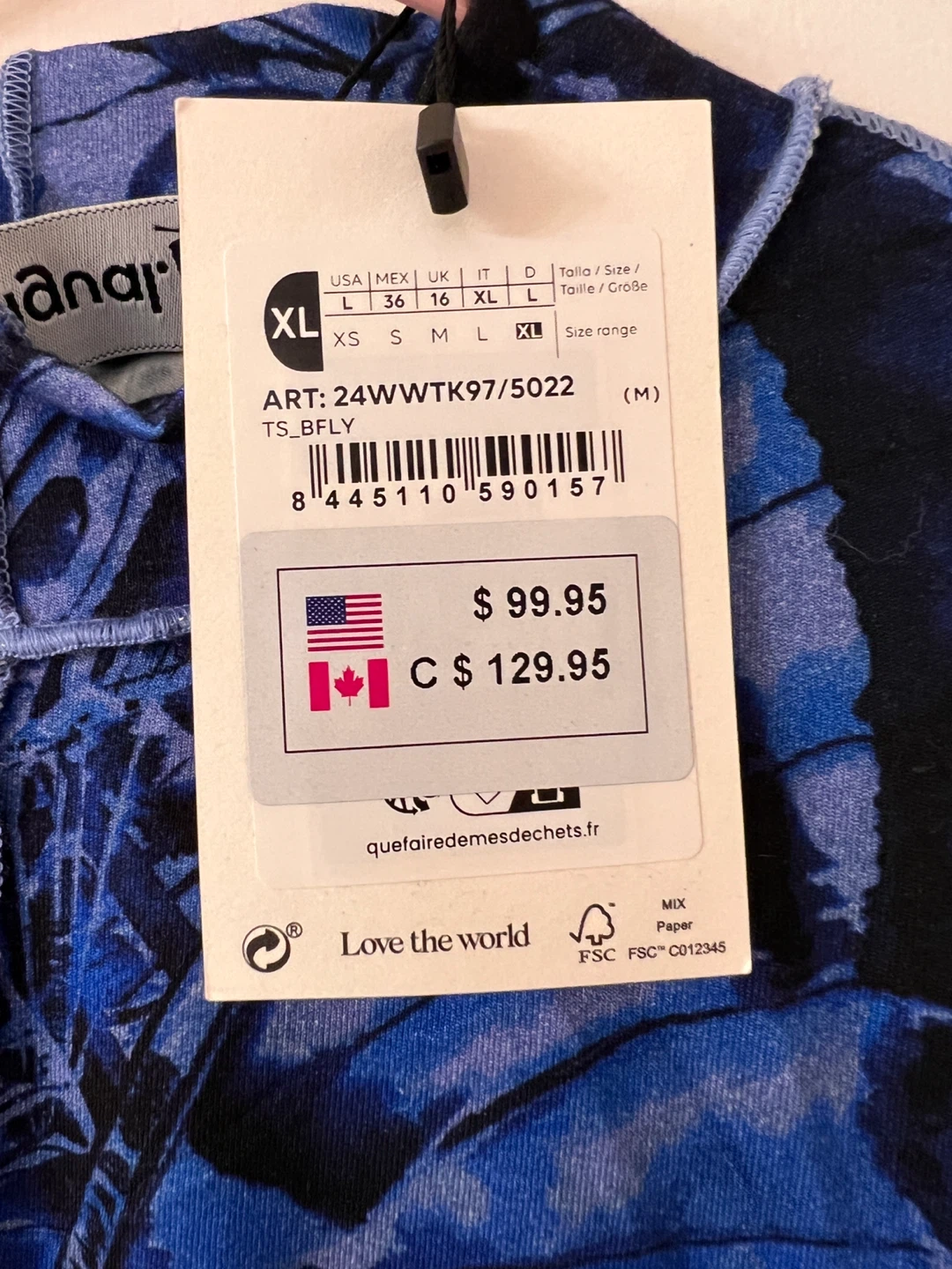 Desigual Butterfly Top - Size XL - New with tags! - photo 3