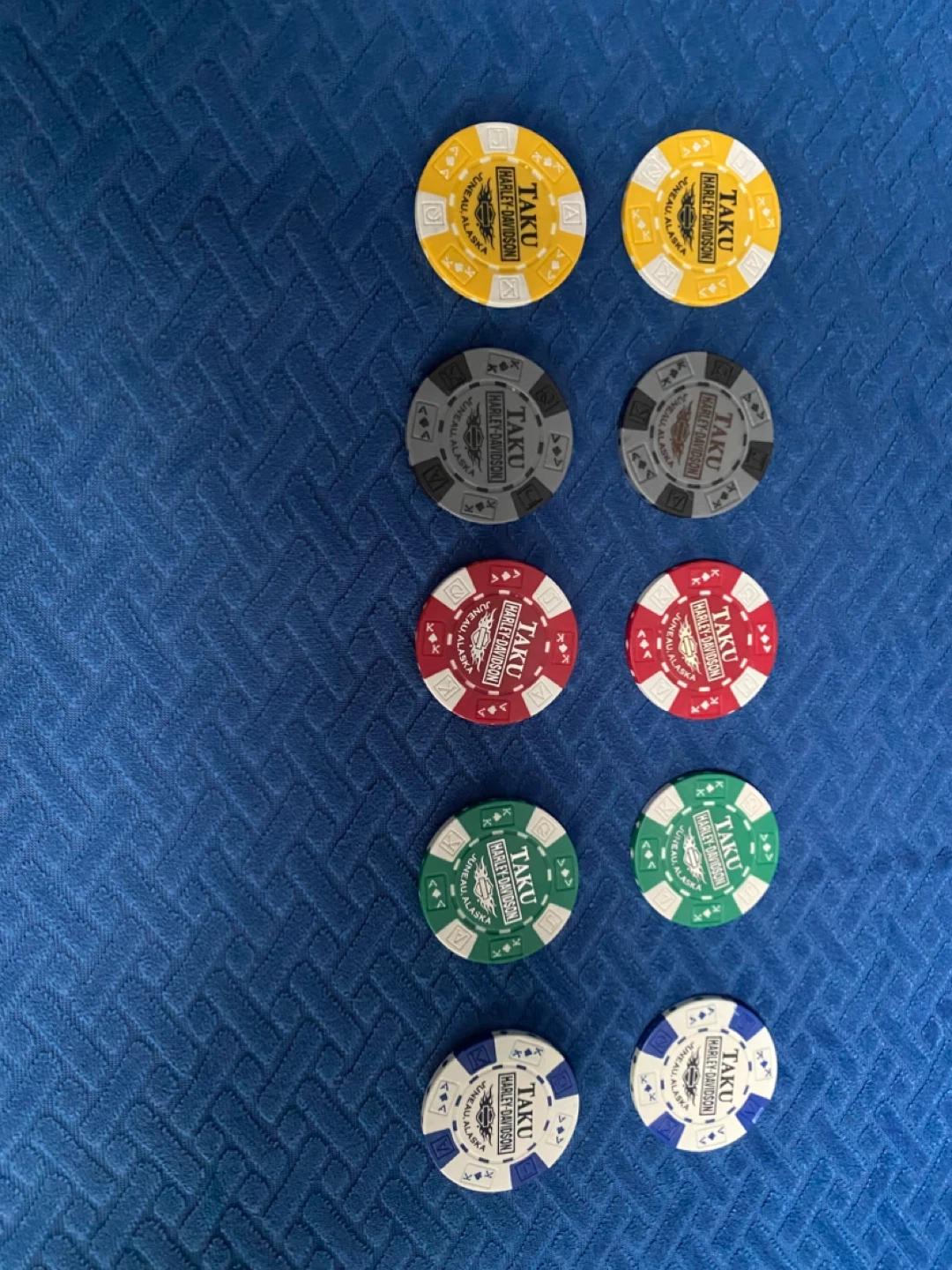 10 for $15 - Harley Davidson Taku Casino Poker Chips