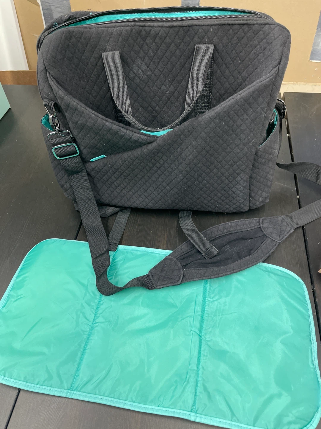 Moby Black Diaper Bag Backpack