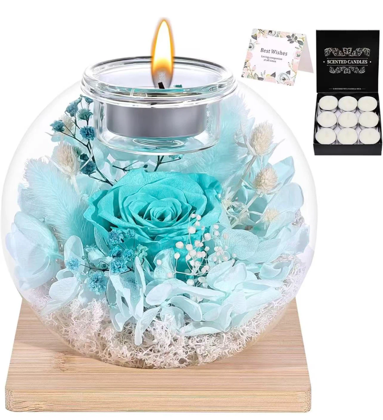 Eternal Rose Scented Candle with Vanilla & Lavender