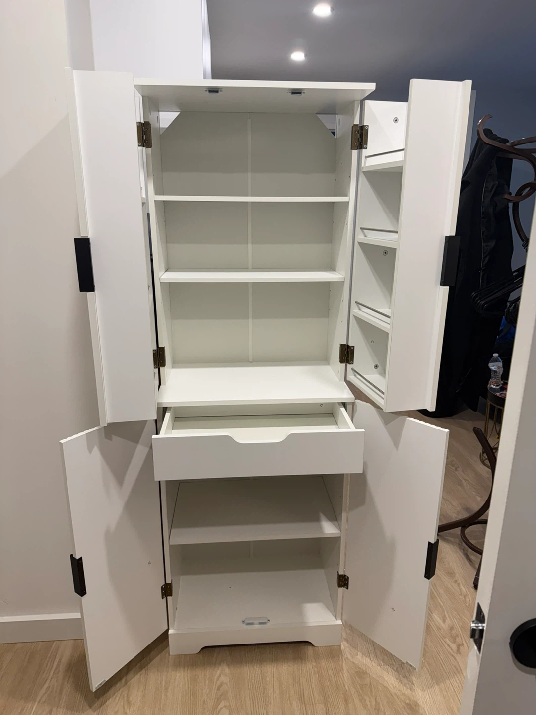 Fluted Pantry Cabinet With Drawer & Adjustable Shelves - photo 3
