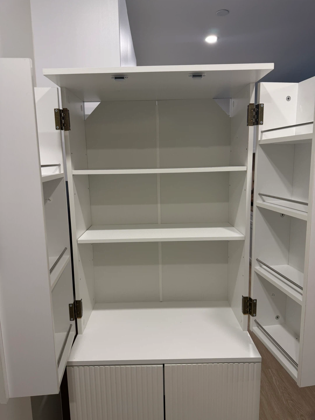 Fluted Pantry Cabinet With Drawer & Adjustable Shelves - photo 2