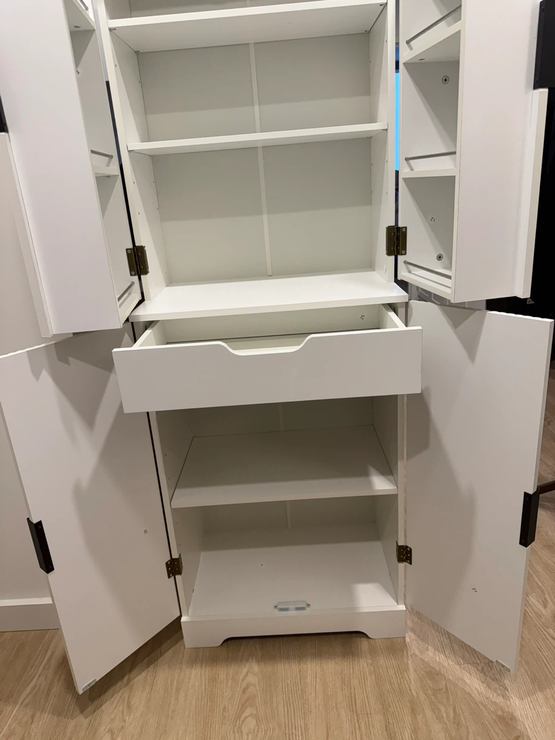 Fluted Pantry Cabinet With Drawer & Adjustable Shelves - photo 4