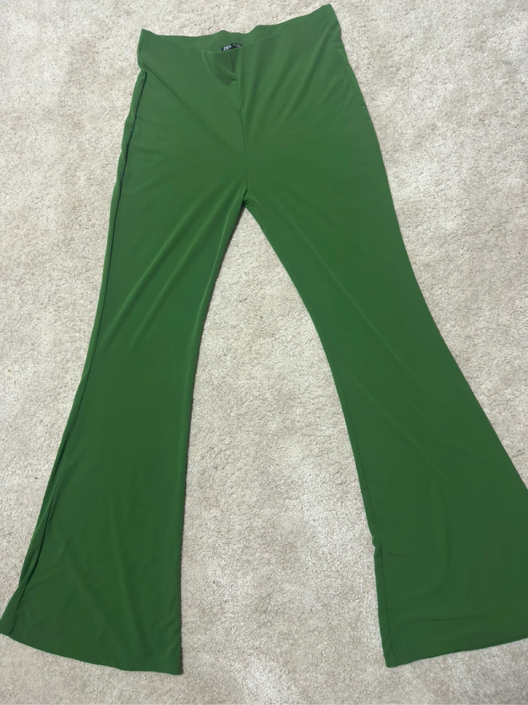 Zara Green Flare Pants - Size L - photo 2