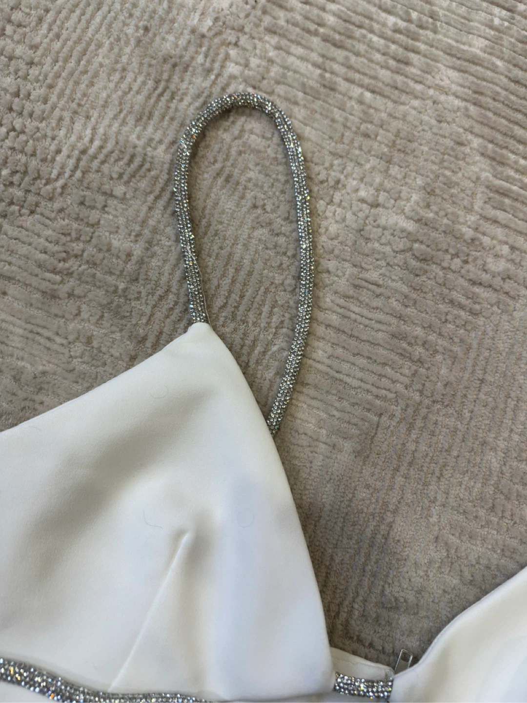Zara White Embellished Crop Top - New with Tags - photo 3