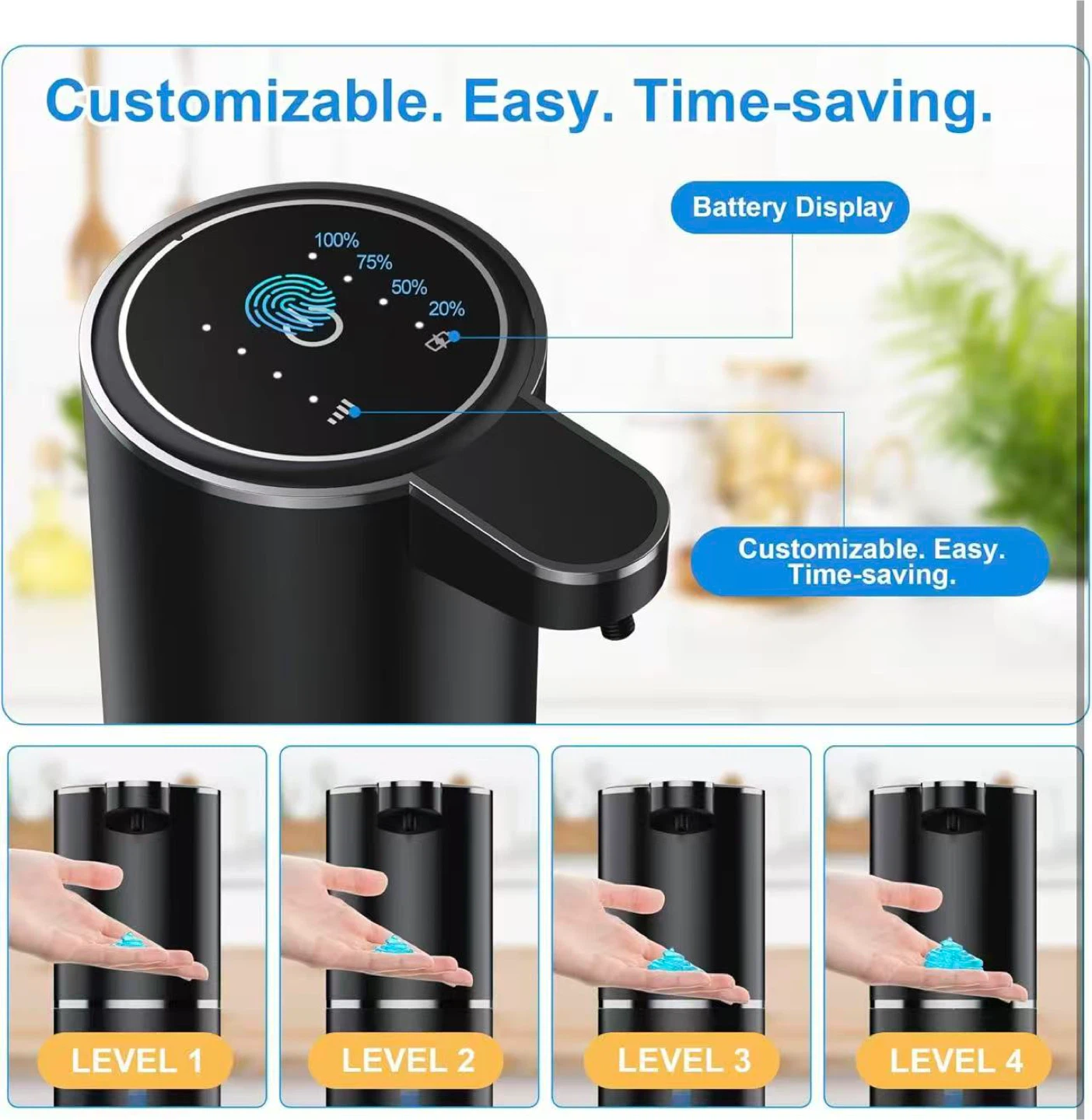 Automatic Soap Dispenser - Black - photo 4