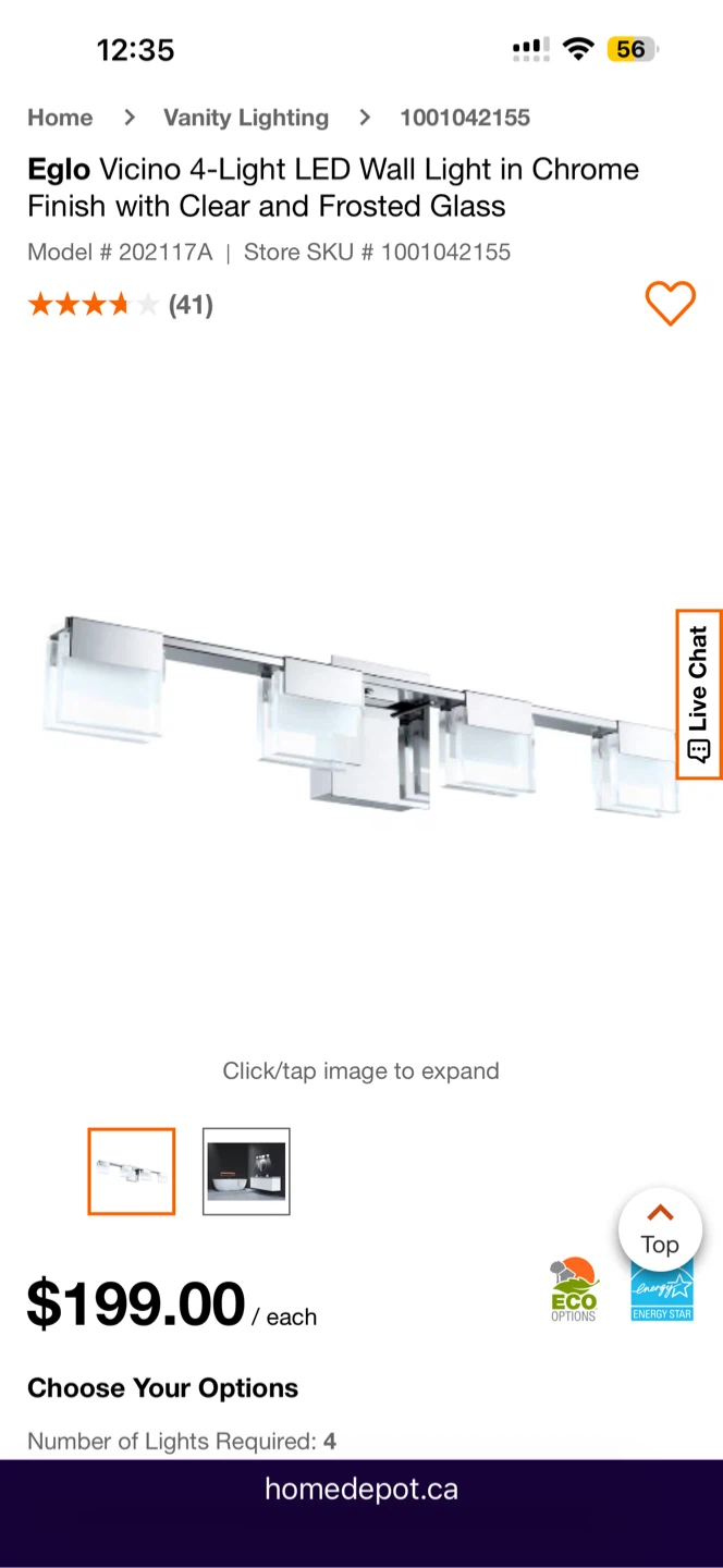 Eglo Vicino 4-Light LED Wall Light
