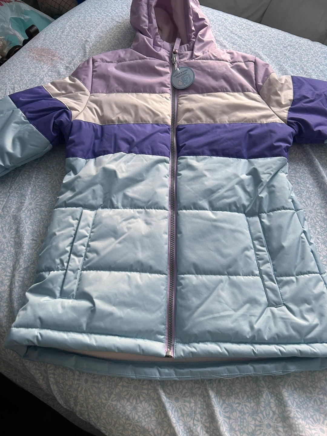 Whales Tail Girls' Puffer Jacket - Size 14/16