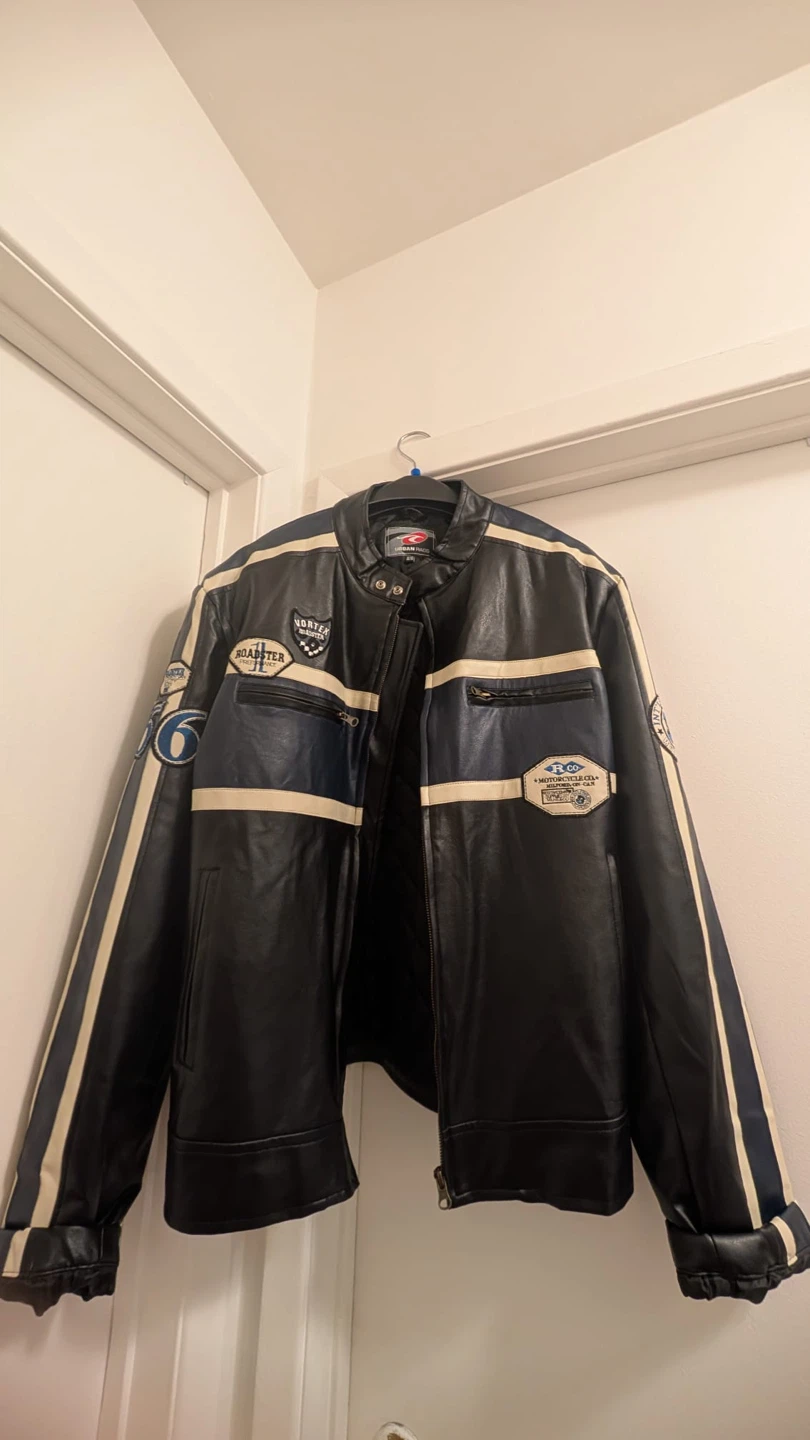 Urban Rags Black Leather Jacket - XL/TG