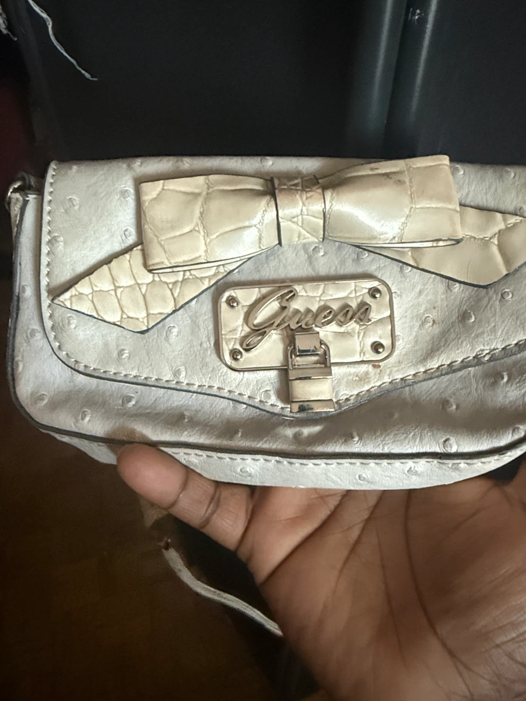 Guess Cream Purse with Bow