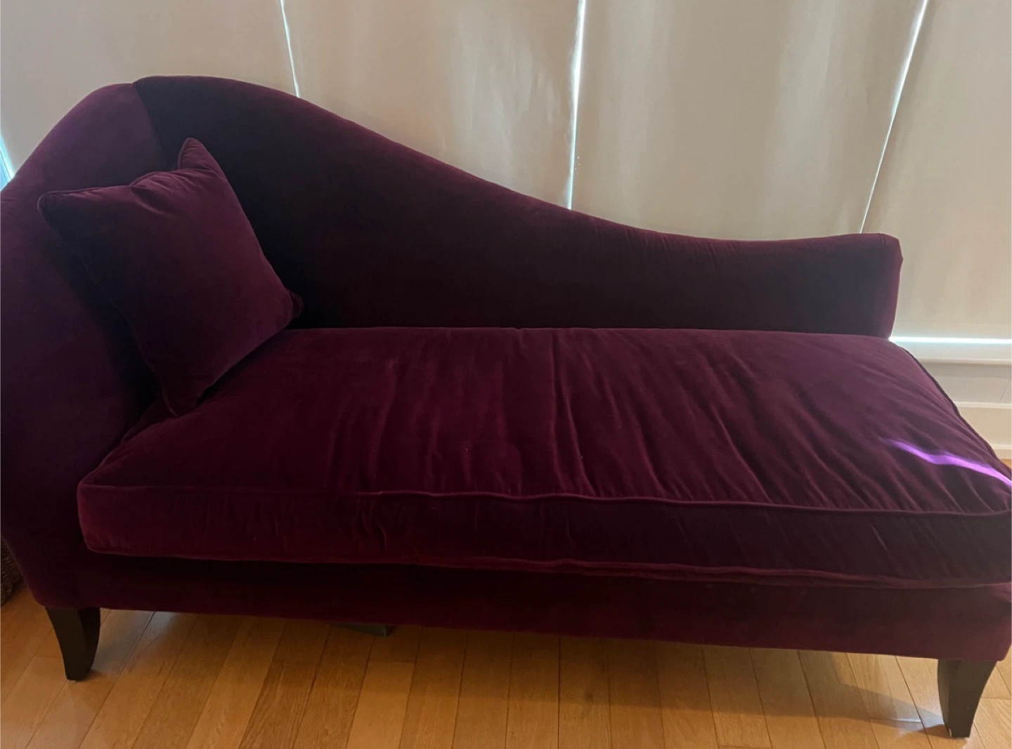 Purple Velvet Chaise Lounge
