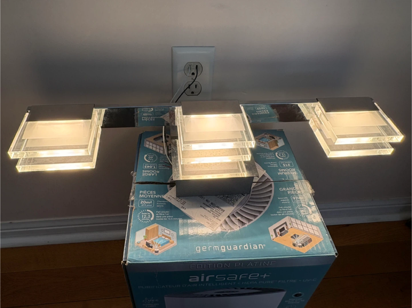 Eglo Vicino 3-Light Chrome Vanity Light Fixture - photo 2