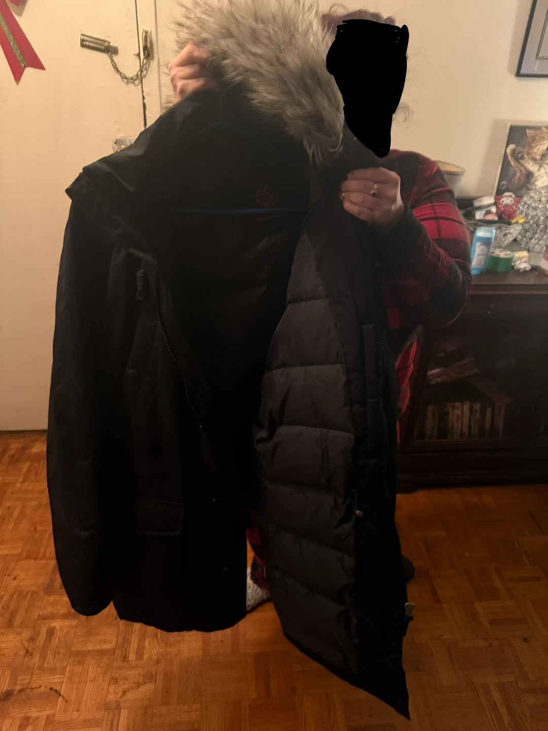 Canadiana Black Winter Jacket - Size XL