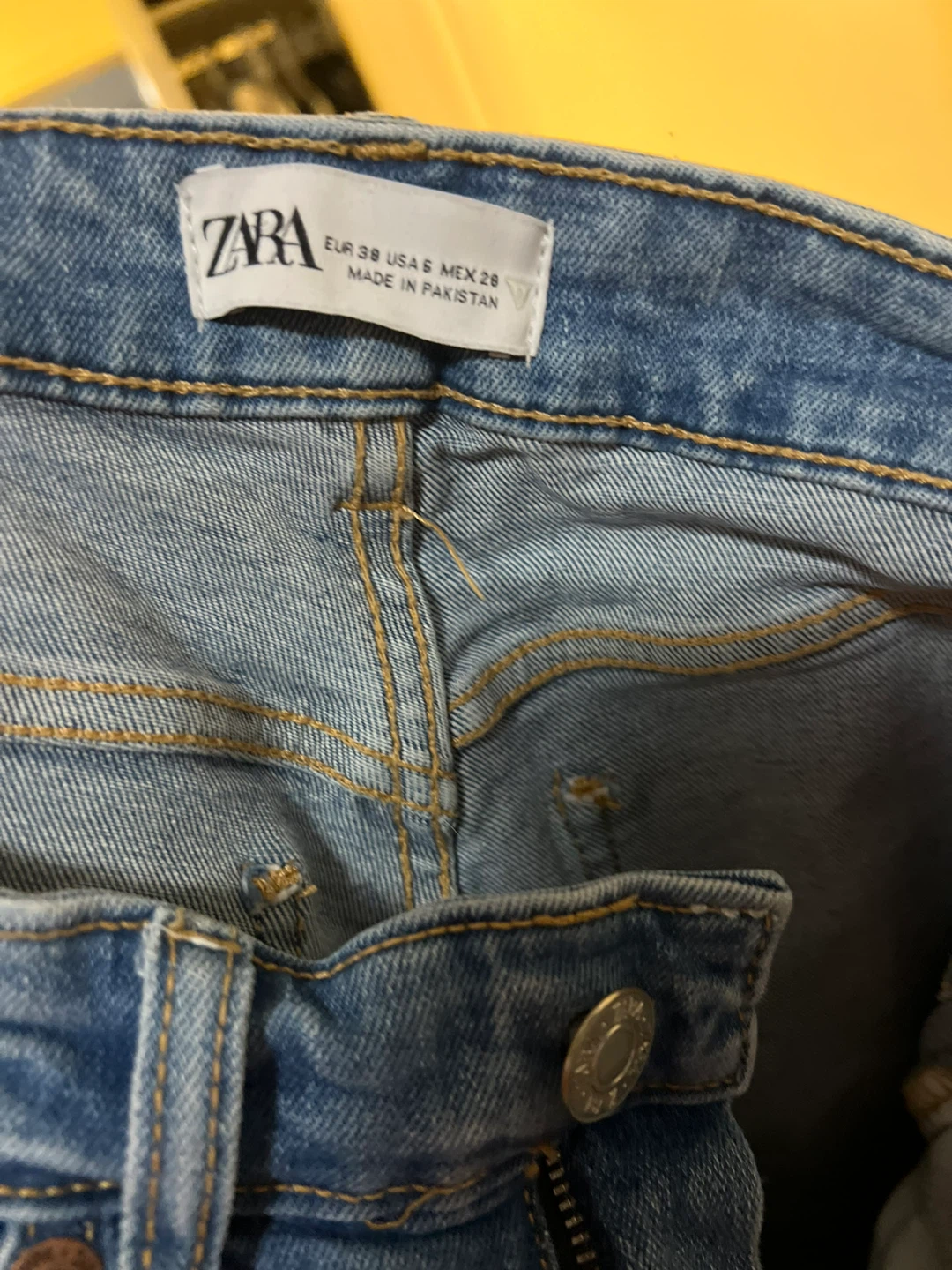 Zara TRF Mid-Rise Flare Cropped Jeans - Size 6 - photo 3