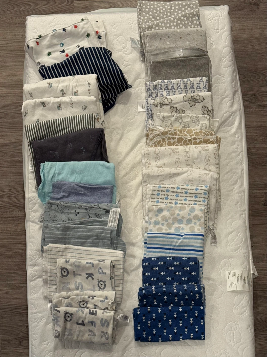 Baby Receiving Blankets - Assorted Patterns - 30 Total
