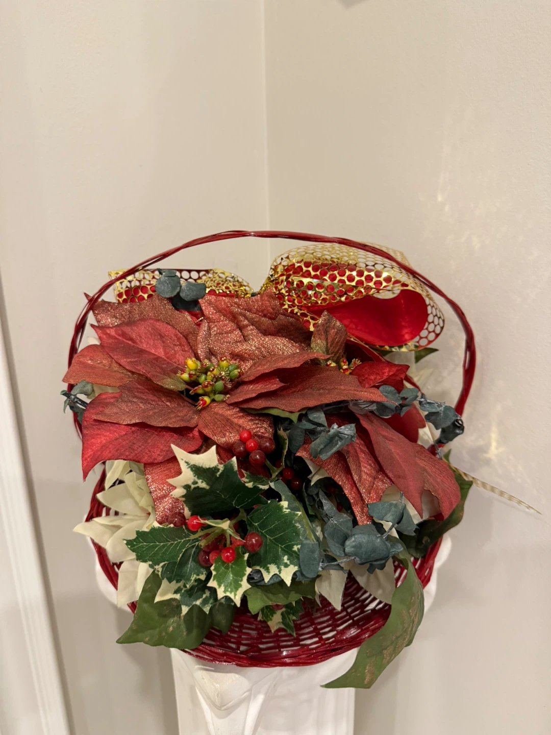 Festive Holiday Floral Basket from Michael’s - photo 3