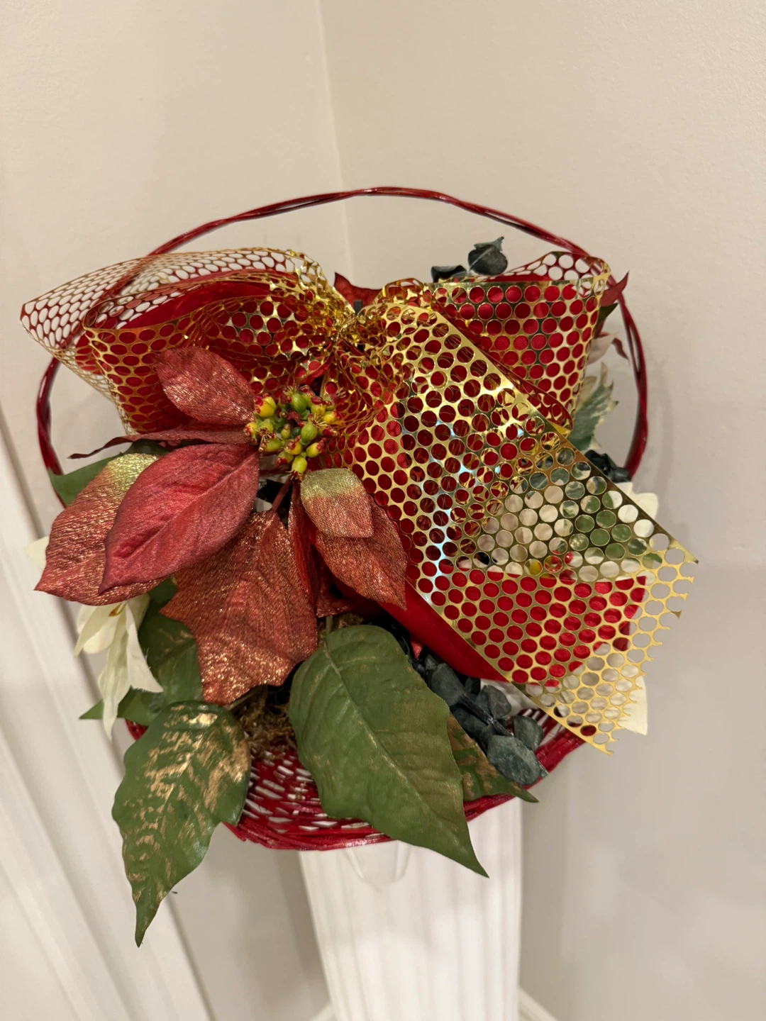 Festive Holiday Floral Basket from Michael’s - photo 2