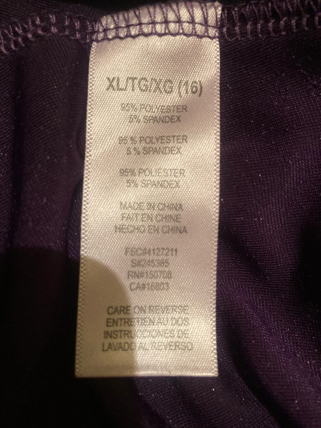 Purple Velvet Dress Size XL - photo 5