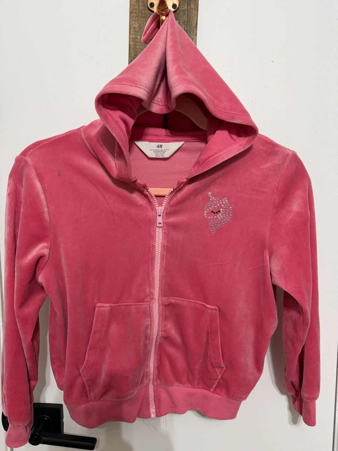 Size 6/8 -2 velour hooded cardigans - photo 4
