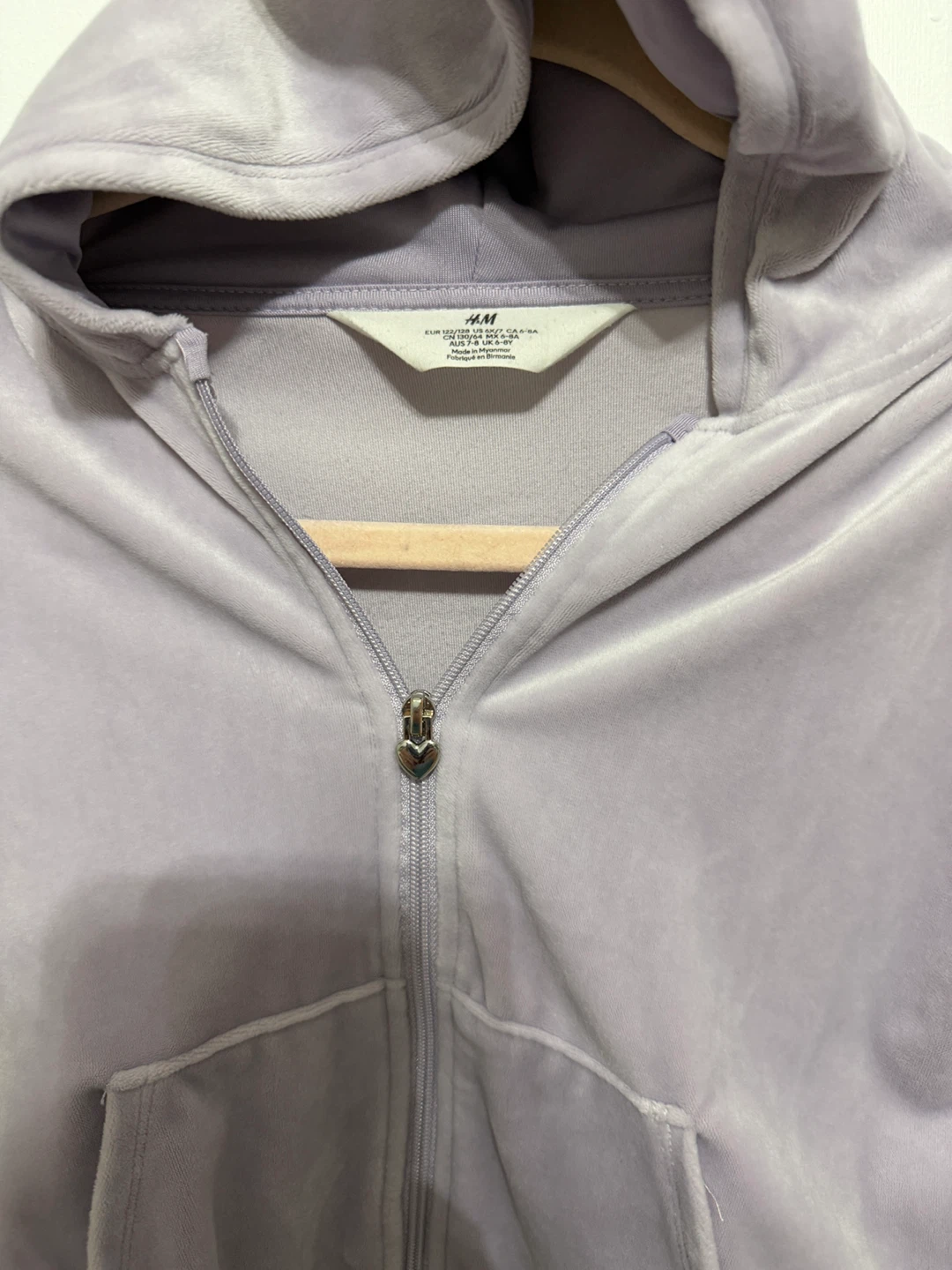 Size 6/8 -2 velour hooded cardigans - photo 2