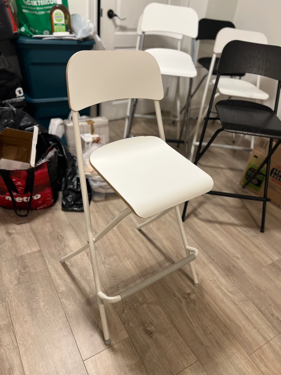 IKEA Franklin Bar Stool - White &black