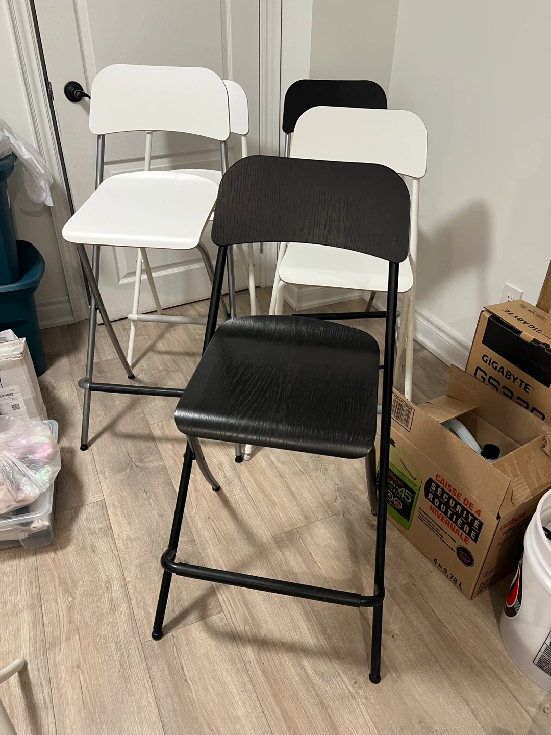 IKEA Franklin Bar Stool - White &black - photo 3