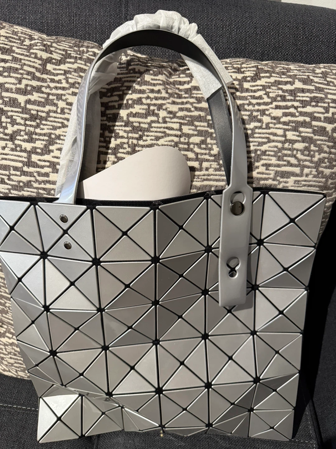 BAO BAO ISSEY MIYAKE Lucent Tote Bag - Silver