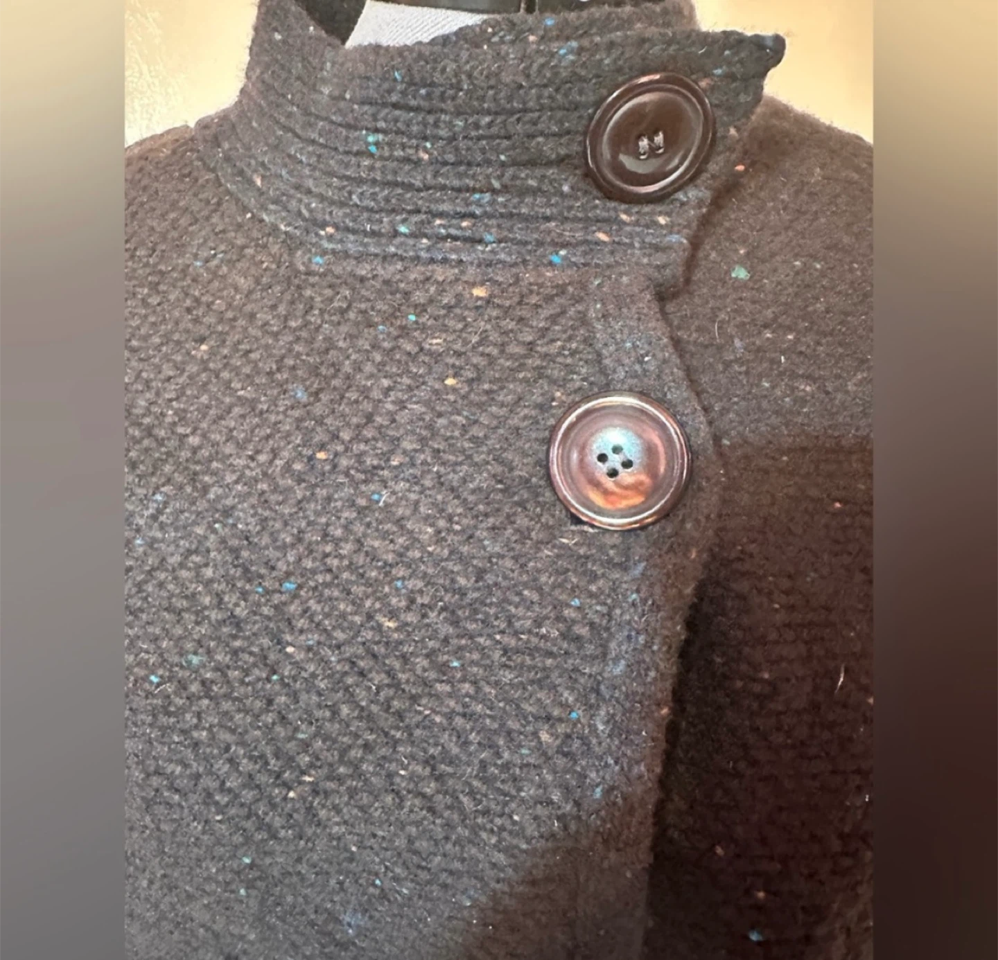 She XL Brown Irish Knit Cardigan - photo 2