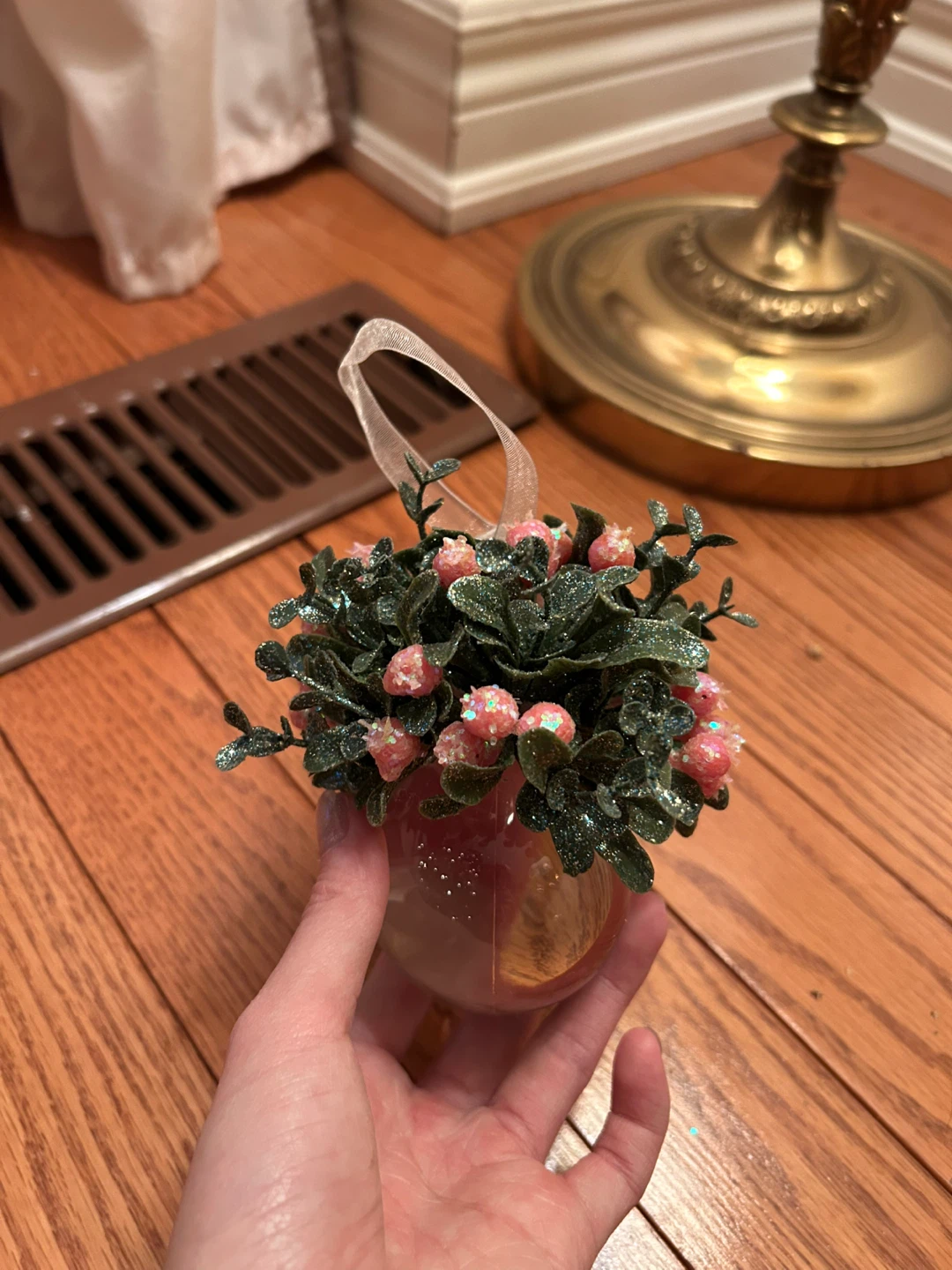 Glass Christmas Ornament with Berries - photo 3