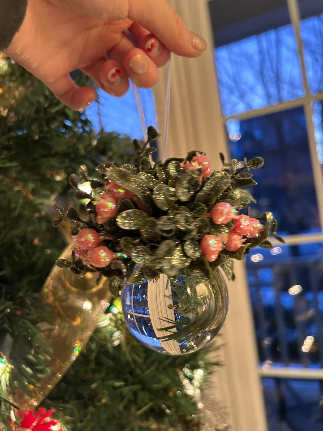Glass Christmas Ornament with Berries - photo 4