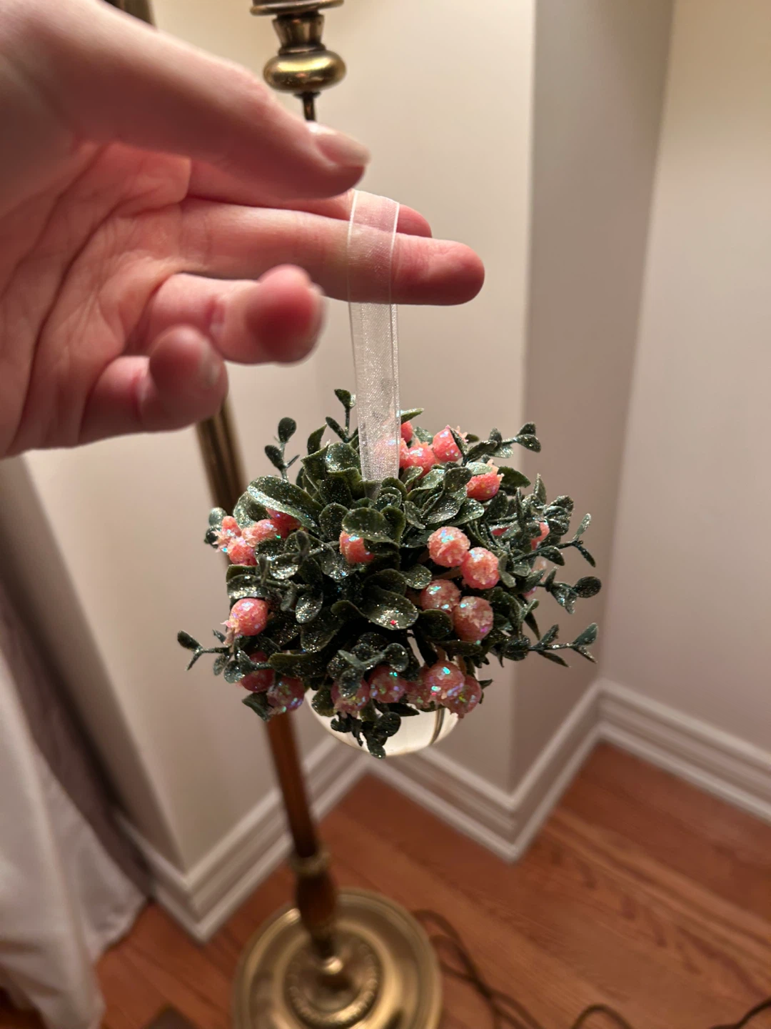 Glass Christmas Ornament with Berries - photo 2
