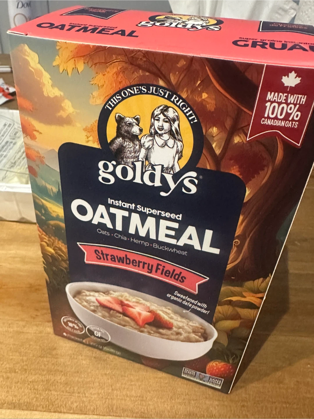 New! Goldy's Instant Superseed Oatmeal - Strawberry Fields