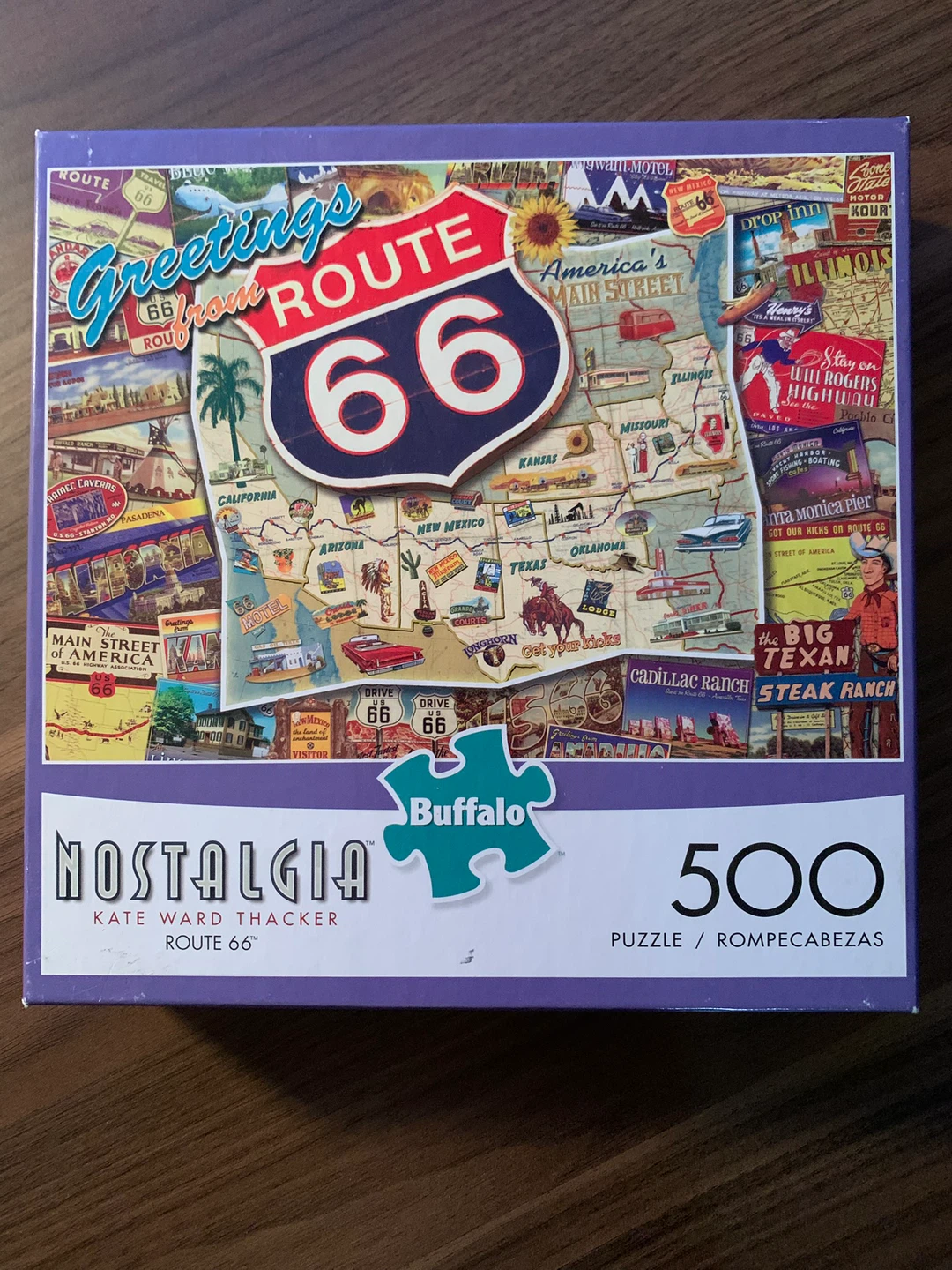 Buffalo Nostalgia Route 66 500-Piece Jigsaw Puzzle