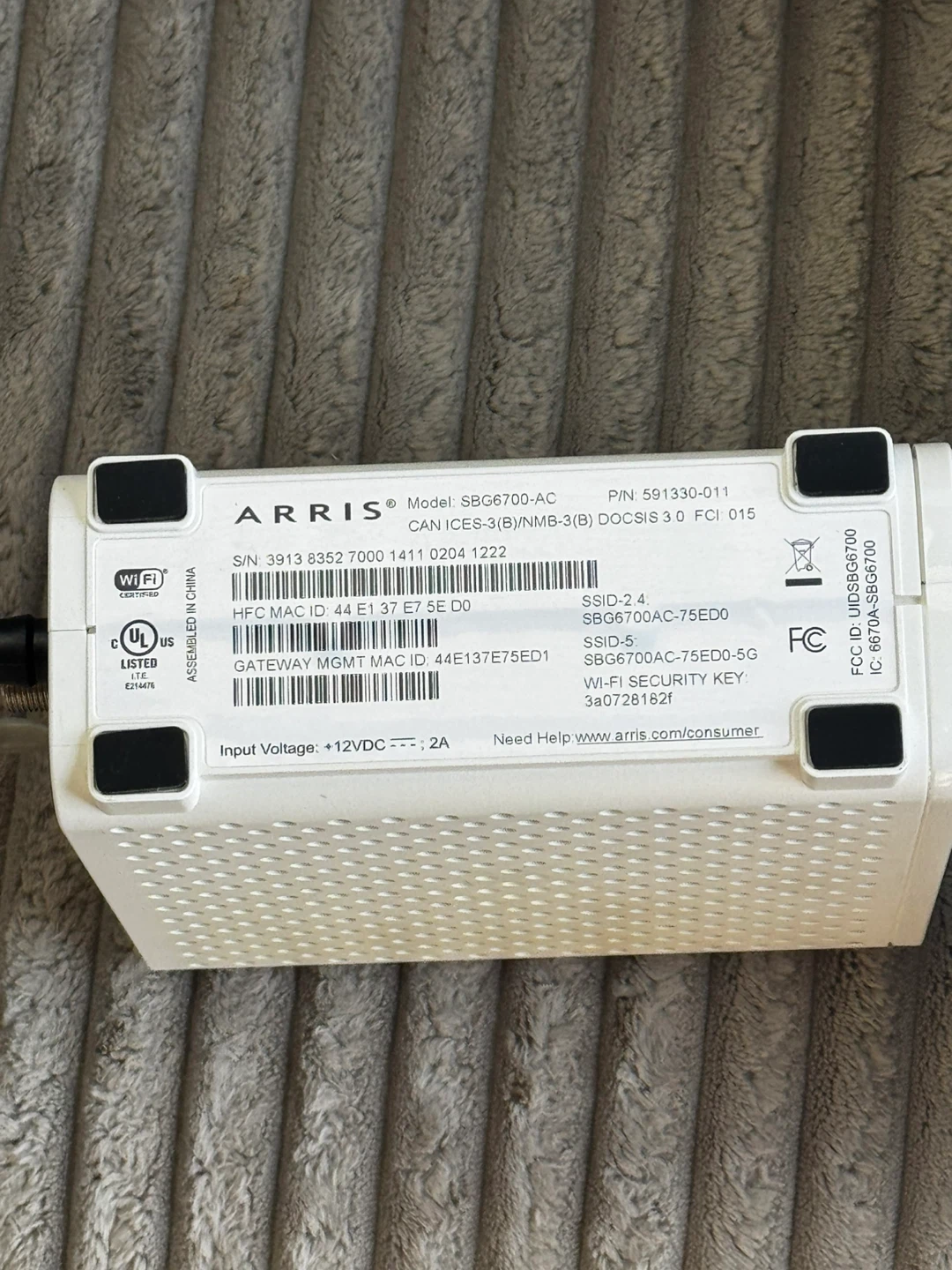Arris SURFboard SBG6700-AC Cable Modem Router - photo 2
